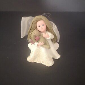 Vintage Uniquely Hand Created The Kneeded Angel "Snuggle Buddy" Figurine 3" Tall